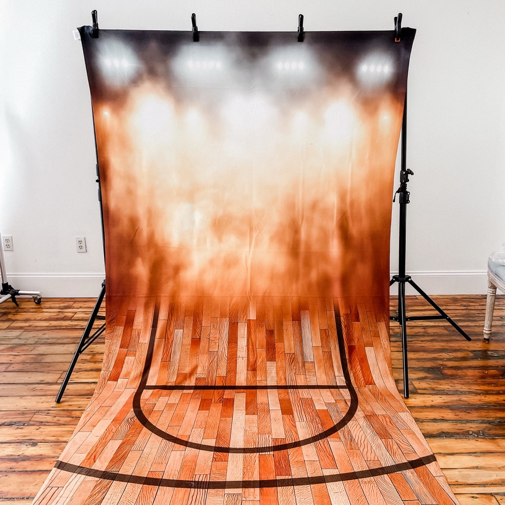 Basketball Court Art Backdrop